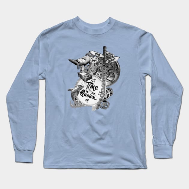 Steampunk Music Time illusions Long Sleeve T-Shirt by Just Kidding by Nadine May